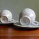 Bavaria, 2 coffee cups, 80s sandstone cups, West Germany