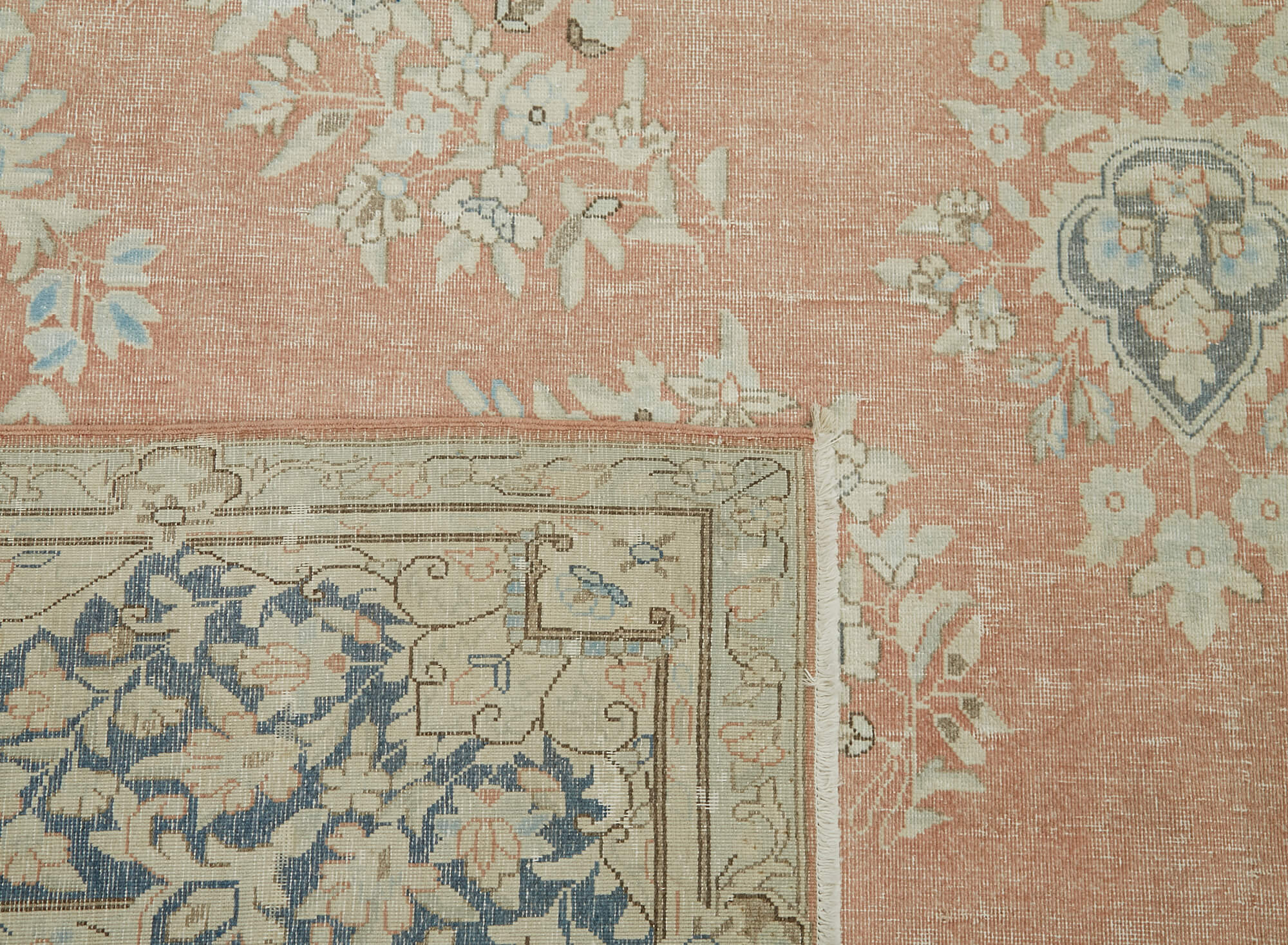 Handmade oriental contemporary 1980s 293 cm x 416 cm beige wool carpet