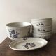 Salad bowl and 5 assorted hollow plates St-Amand Sologne