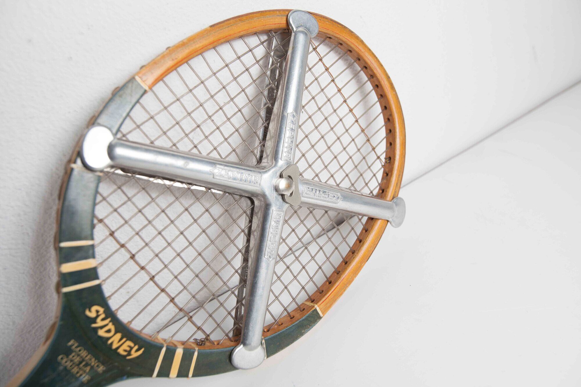 1960 Sydney tennis racket with metal tendor and cover