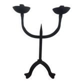 Brutalist chandelier in wrought iron.