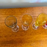 Set of 6 Fains colored glasses