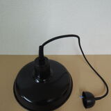 Black enamelled hanging lamp