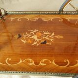 Desserte bar vintage in mahogany marquetry