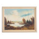 Painting „The Autumn Pond”, Scandinavian design, 1970s
