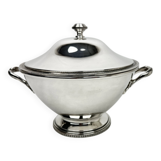 Vegetable Dish, Silver Metal Soup Tureen, Empire Style, Malmaison