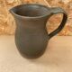 Antique vintage grey brown ceramic pitcher