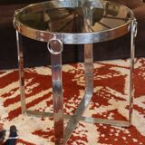 1970s design side table in chromed metal