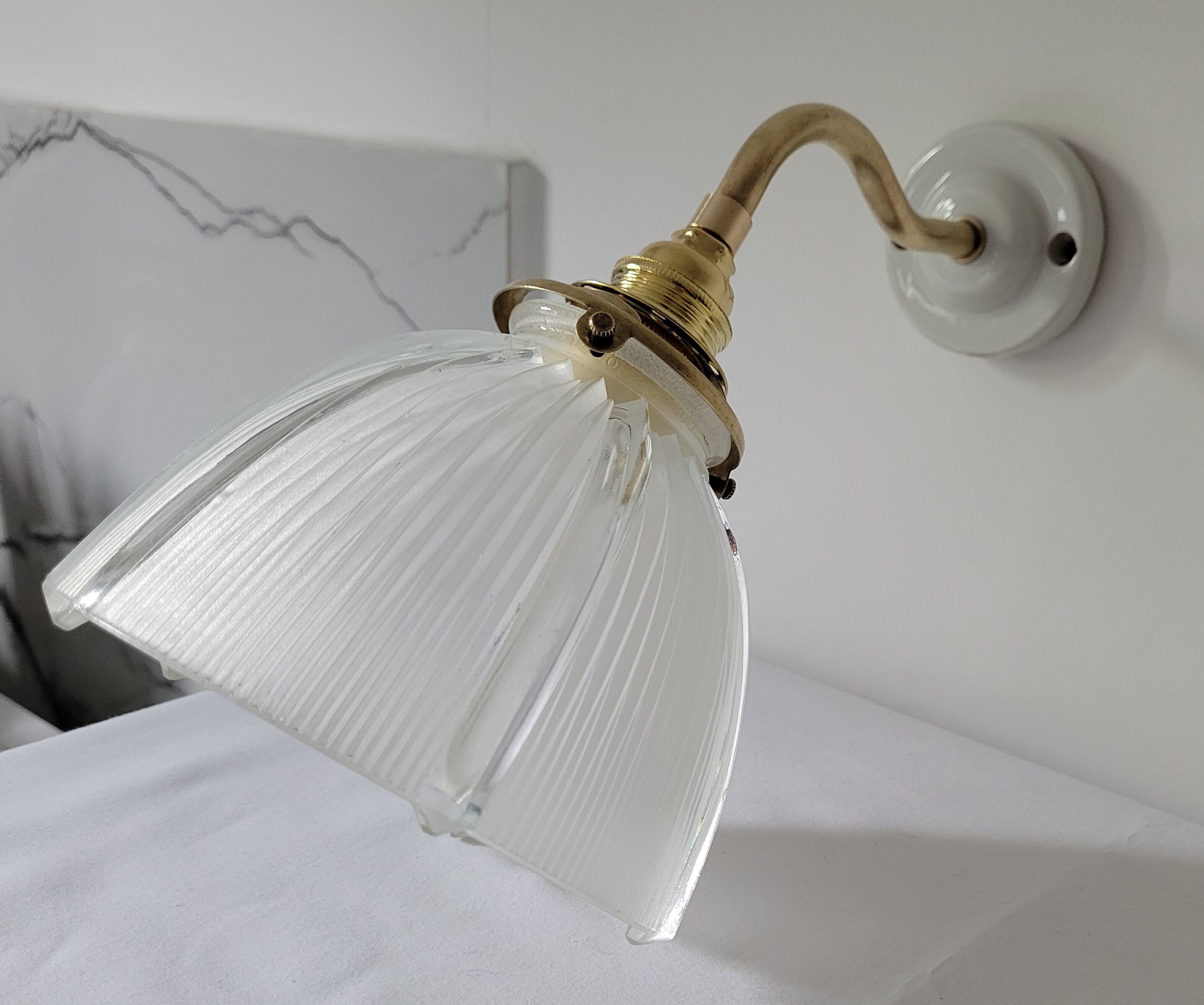 Holophane gooseneck wall lamp