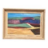 Huile sur toile originale suédoise – « Paysage abstrait » par W. Engström – Datée de 1900 – Signée – Vintage et encadrée – 40 × 30 cm (23,6" x 16,5")