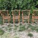 Set of 4 vintage Louis Sognot bamboo and rattan armchairs