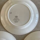 3 Longwy dessert plates.