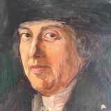 Portrait à l'huile d'un homme fortuné, années 20