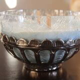 Coupe verre craquelé bougie à la cire de soja