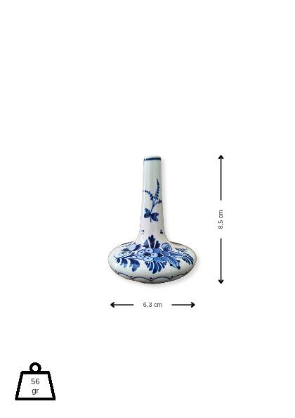 Petit vase / flacon de larmes en Delft bleu