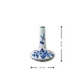 Petit vase / flacon de larmes en Delft bleu