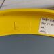 Round illuminated wall mirror Gedy Space Age yellow – Italy, 1970s