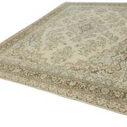 Handmade oriental unique 1980s 305 cm x 400 cm beige wool carpet