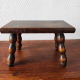 Repose-pied vintage 1960 en bois