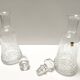 Pair of Transparent Crystal Decanter Bottles by Bleikristall, Germany