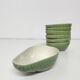 Set of 8 avocado-shaped ceramic bowls Bordalo Pinheiro Portugal