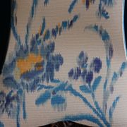 Table lamp Lampshade fabric Ikat and its crystal foot
