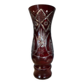 Bohemian cut crystal vase, 1950, h= 29 cm.