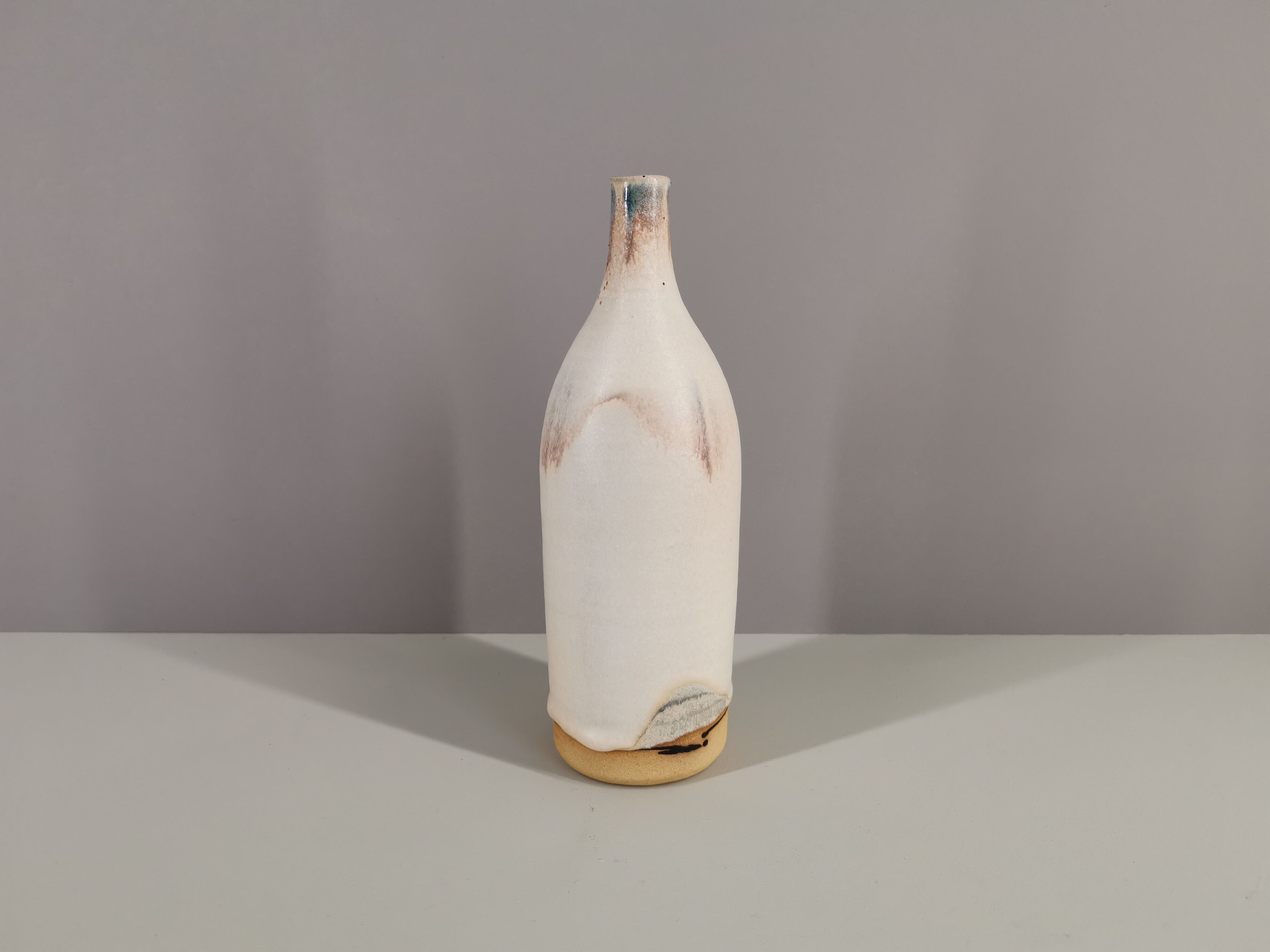 French soliflore vase in enamelled sandstone