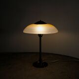 Danish Mid Century Brass Glass Desk Table Lamp Fog & Mørup, 1950s