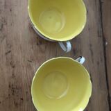 2 large Sarreguemines cups