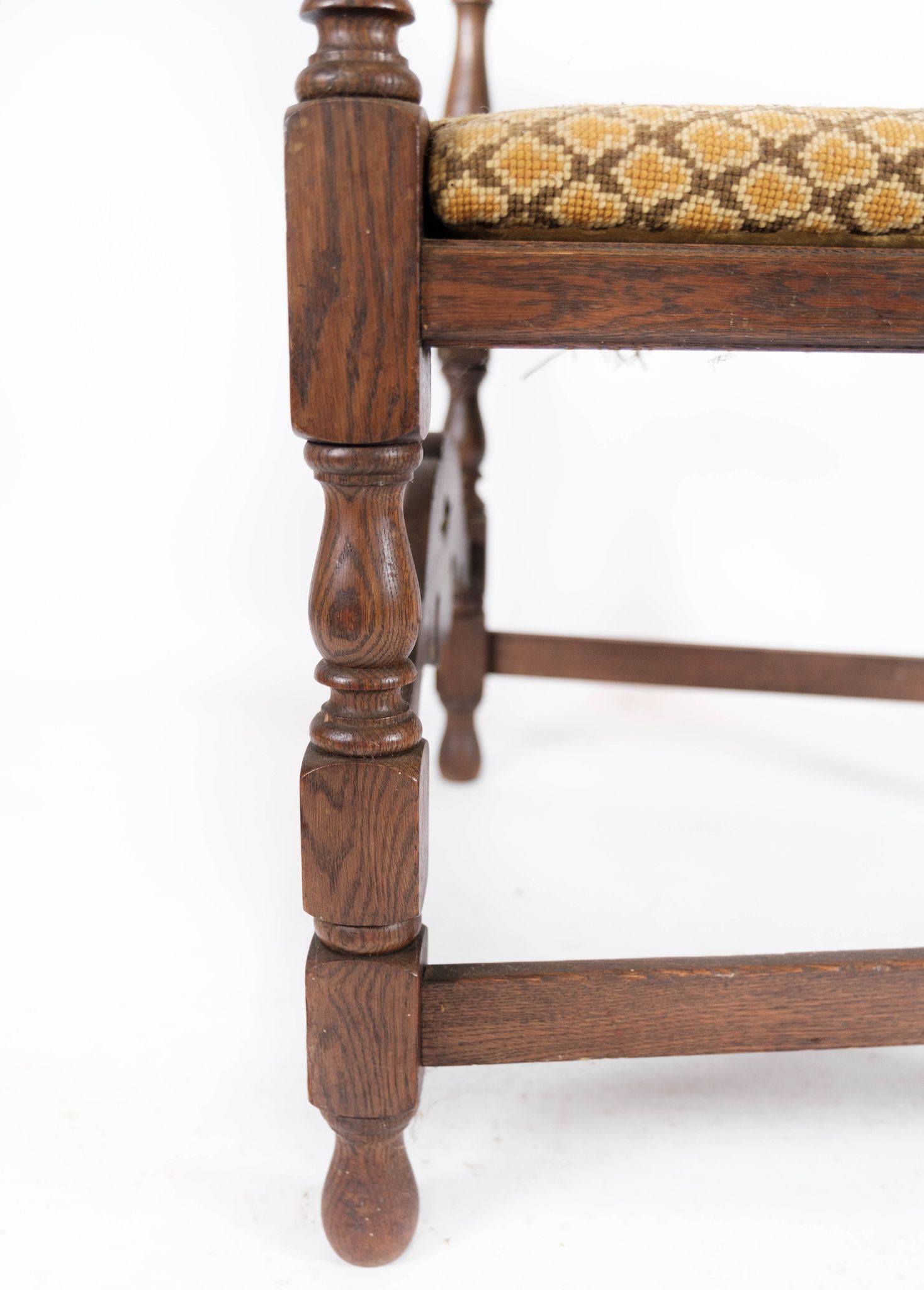 Fauteuil antique en chêne, années 1920