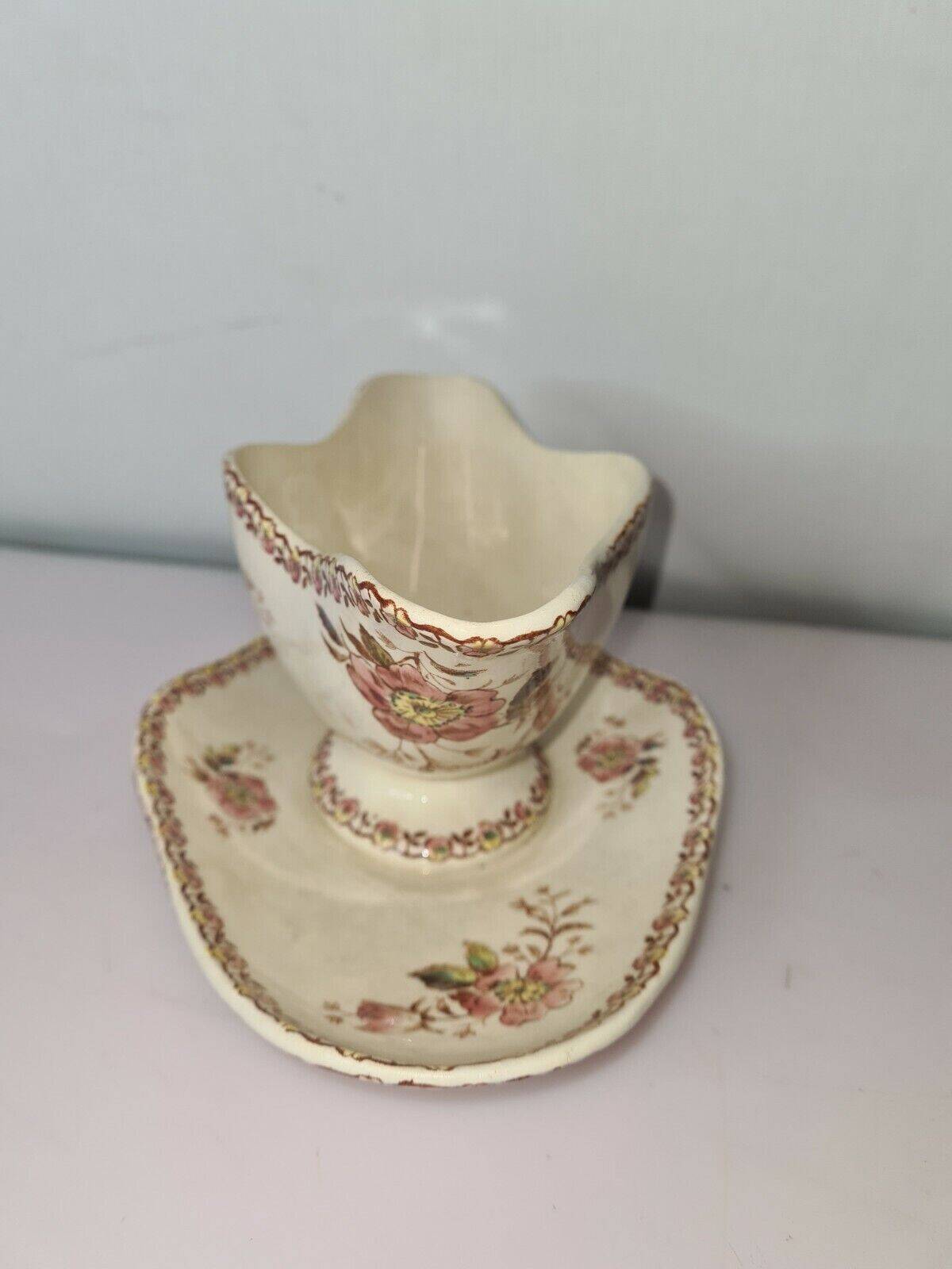 Gien porcelain gravy boat