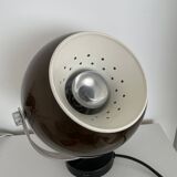 Vintage brown chrome ball lamp 70s eyeball Dijkstra