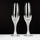 2 crystal champagne flute signed Faberge model "the north star"