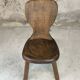 Vintage tripod chair made of solid wood.