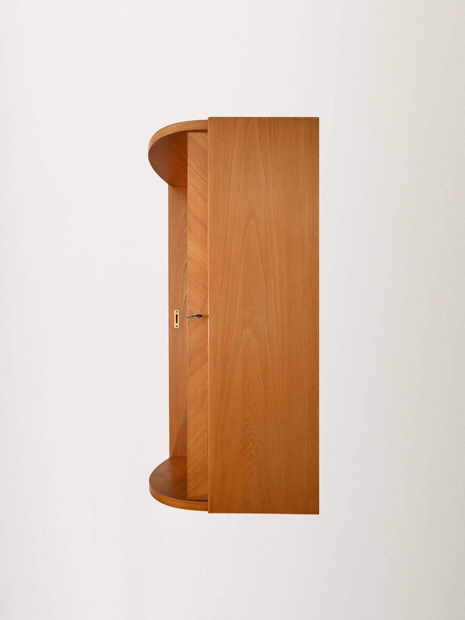 Secrétaire in Scandinavian birch with inlaid roll-top