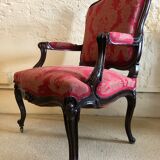 False pair of Louis XV style armchairs, nineteenth century