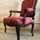 False pair of Louis XV style armchairs, nineteenth century
