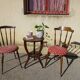 Chaises vintage, pieds compas, les 2