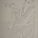 Henri Matisse: Attentive Woman, signed lithograph