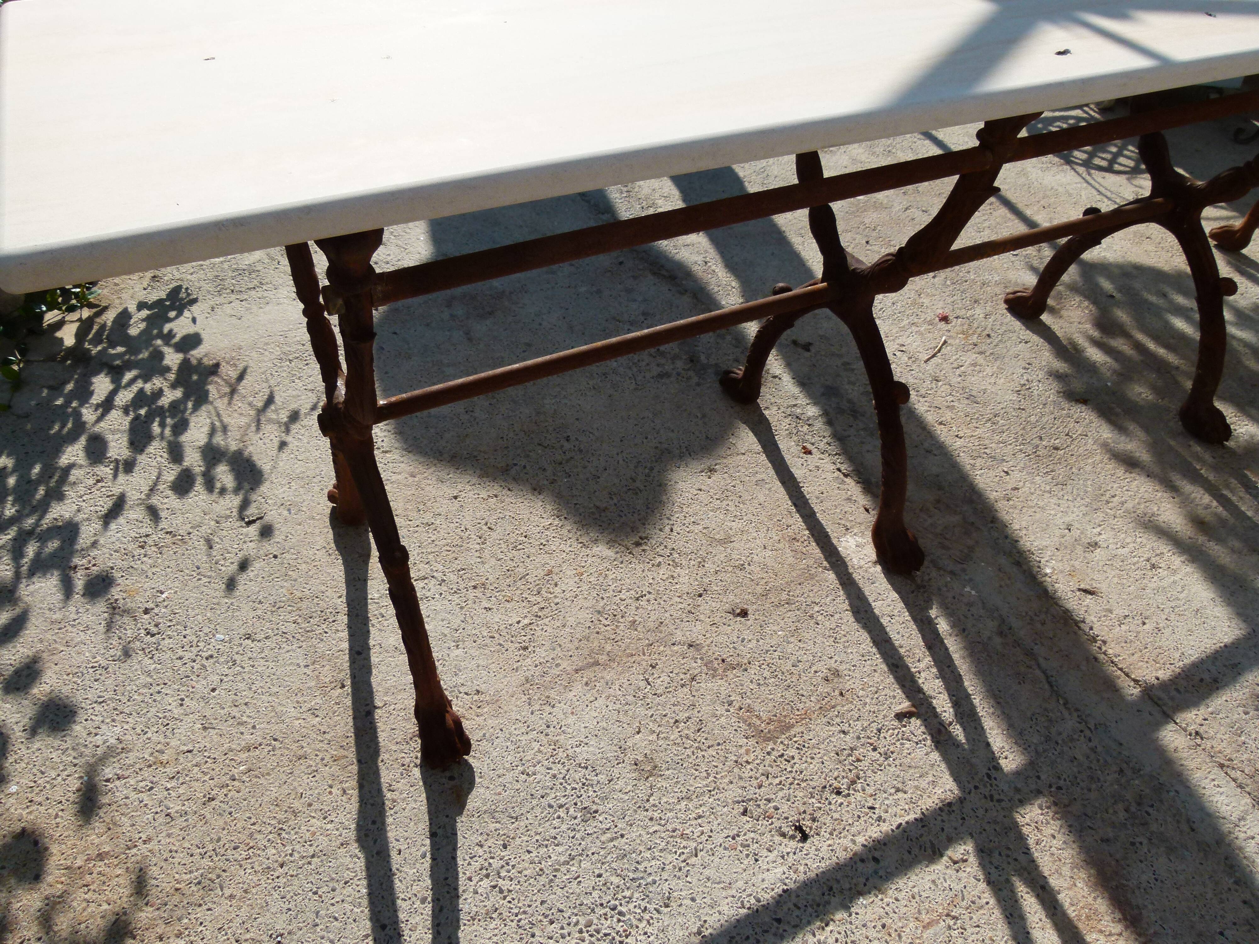 Marble table feet cast iron XXeme