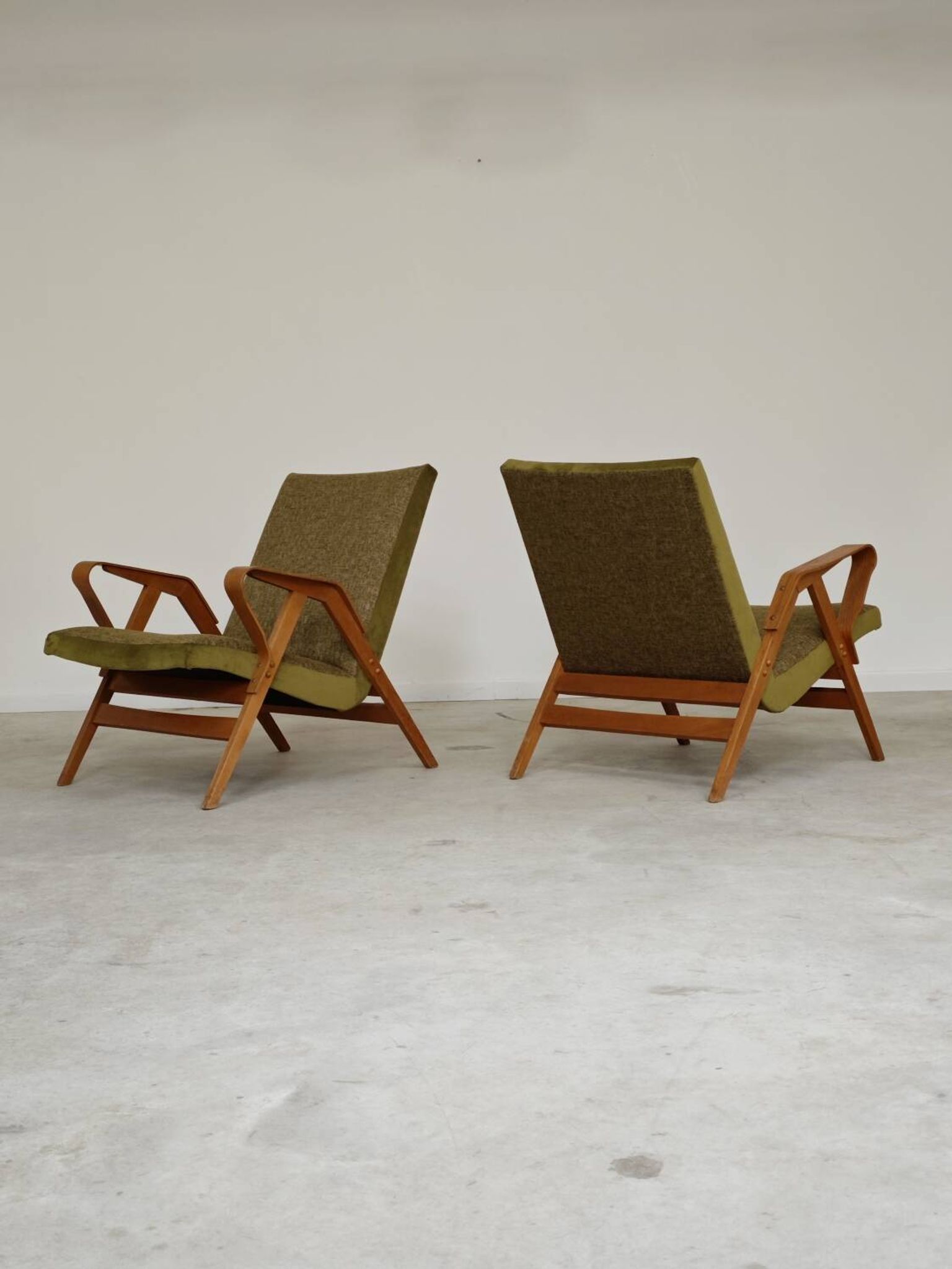 Pair of armchairs restored by Frantisek Jirak for Tatra Nabytok 1960
