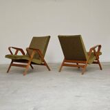 Pair of armchairs restored by Frantisek Jirak for Tatra Nabytok 1960