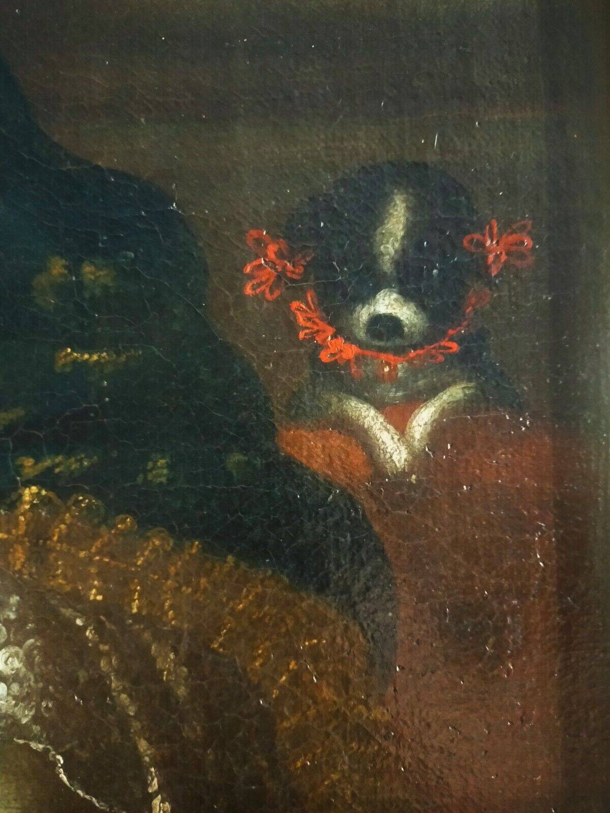 Ancient portrait painting of a noblewoman from the European school