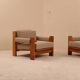 Fauteuils en orme, 1980’s