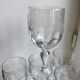 Lot de 6 verres à vin en cristal gravé début xxème