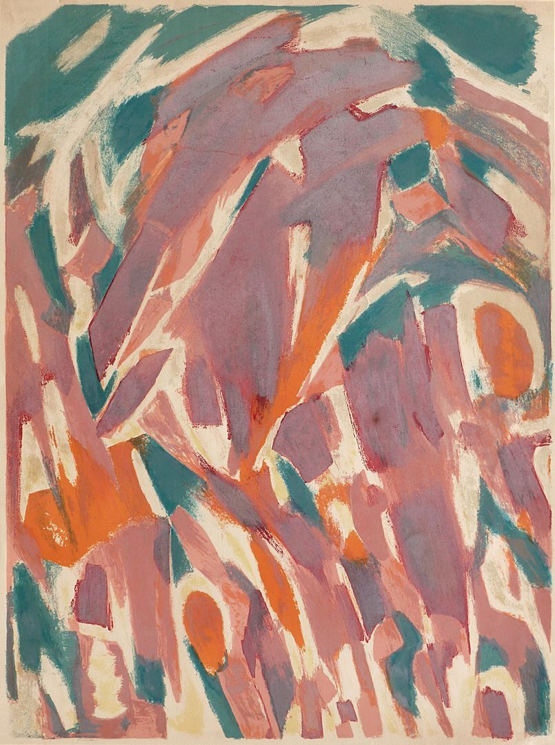 Original lithograph signed by Jean BAZAINE, Les saisons, 1965