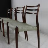 Danish design rosewood dining chairs by Niels Otto Møller for Møller Denmark