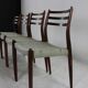 Chaises de salle à manger design danois en palissandre par Niels Otto Møller pour Møller Danemark