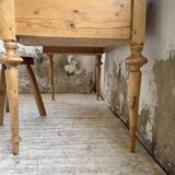 Blonde walnut desk and pine top 1900